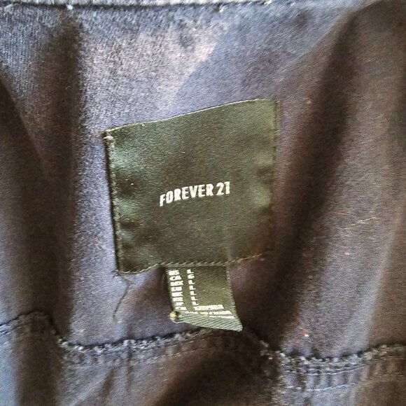 Forever21 "I'm Not Sorry" Utility Jacket - Navy - Sz L - Picture 4 of 13